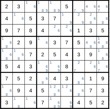 Beispiel 2 XYZ-Flügel in Sudoku